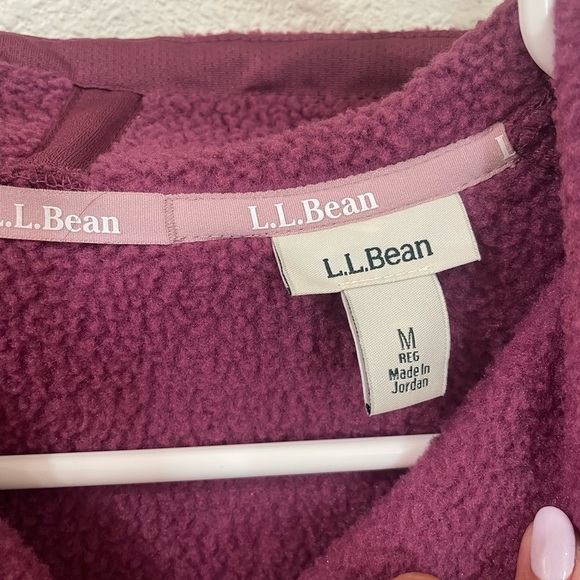 L.L. Bean Women’s Purple Fleece Zip-Up Jacket Size Medium - Picture 5 of 8